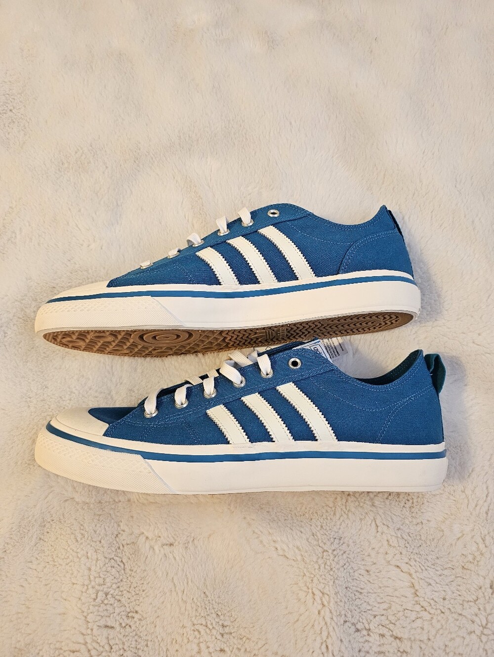 New Adidas Nizza Three Stripe Original Canvas Sneaker Size 13 - Picture 4 of 10